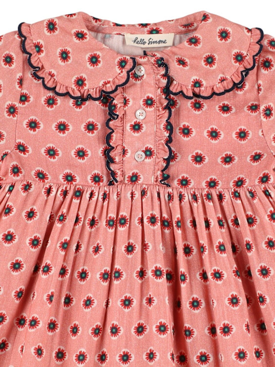Hello Simone: Vestito Mina in garza di cotone stampato - Rosa - kids-girls_1 | Luisa Via Roma