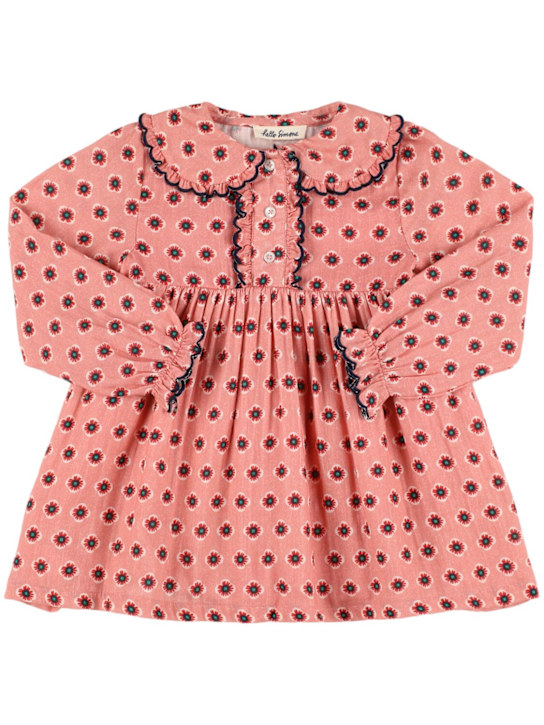Hello Simone: Vestito Mina in garza di cotone stampato - Rosa - kids-girls_0 | Luisa Via Roma