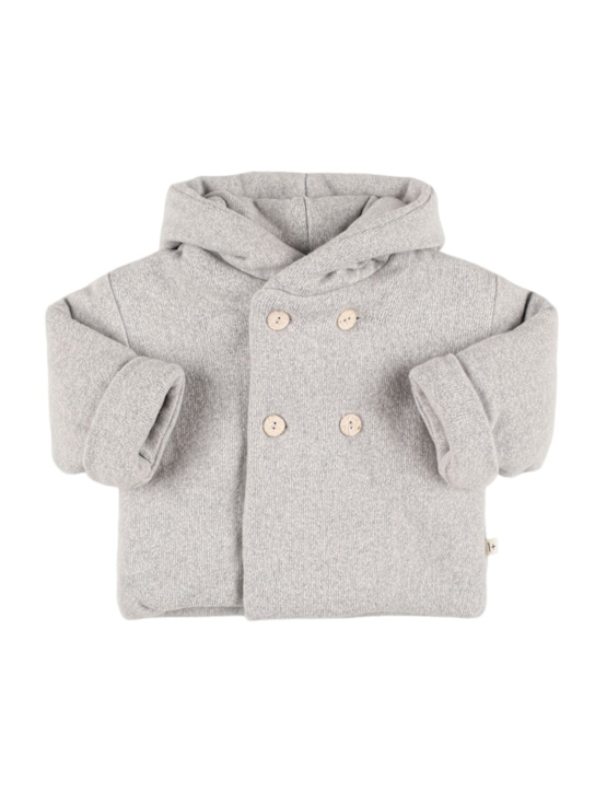 1 + IN THE FAMILY: Cotton blend hooded coat - Grey - kids-boys_0 | Luisa Via Roma