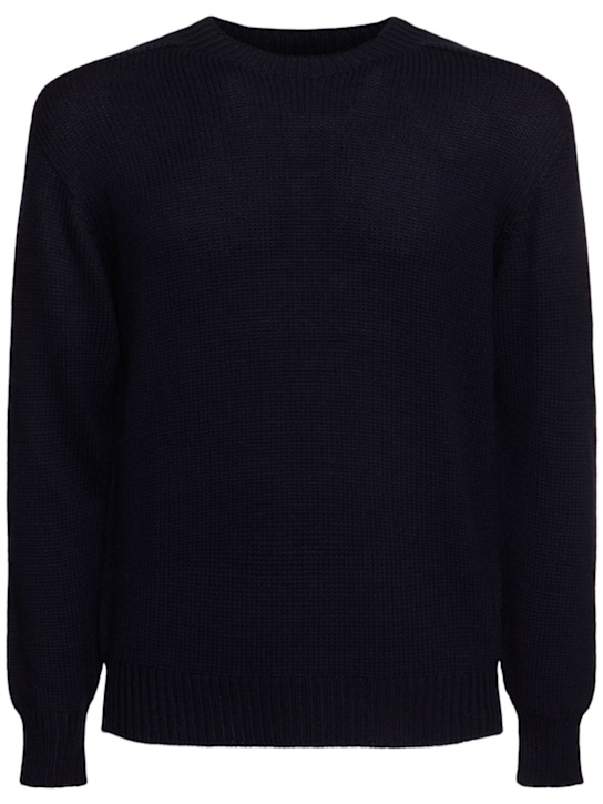 Tagliatore: Wool knit crewneck sweater - men_0 | Luisa Via Roma