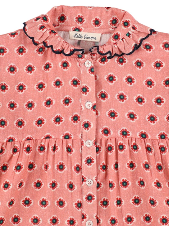 Hello Simone: Camicia Melina in cotone stampato - kids-girls_1 | Luisa Via Roma