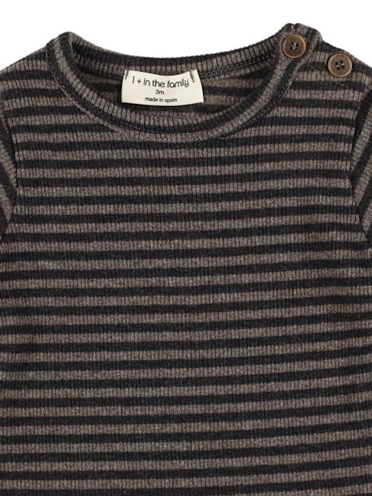 1 + IN THE FAMILY: Cotton blend jersey t-shirt - Dark Grey - kids-boys_1 | Luisa Via Roma