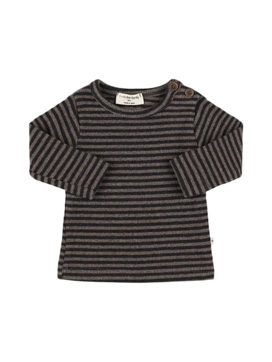 1 + IN THE FAMILY: Cotton blend jersey t-shirt - Dark Grey - kids-boys_0 | Luisa Via Roma
