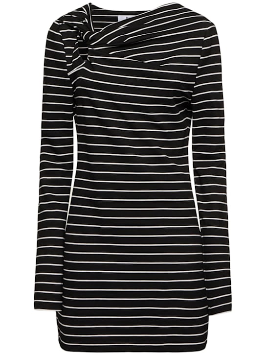Striped jersey mini dress - Thumbnail 1