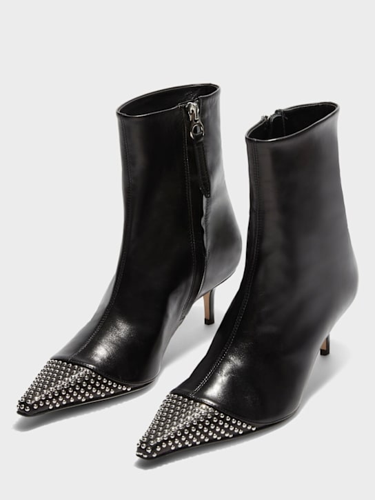 Aeyde: 55mm Roe mini studs nappa leather boots - Black - women_2 | Luisa Via Roma