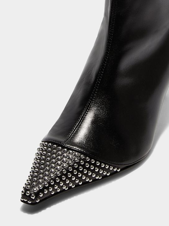 Aeyde: 55mm Roe mini studs nappa leather boots - Black - women_4 | Luisa Via Roma