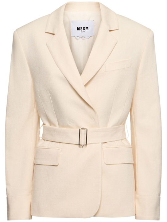 Double breast viscose blend blazer