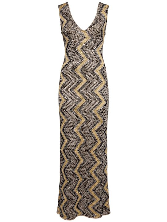Missoni: Lurex knit long dress - women_0 | Luisa Via Roma