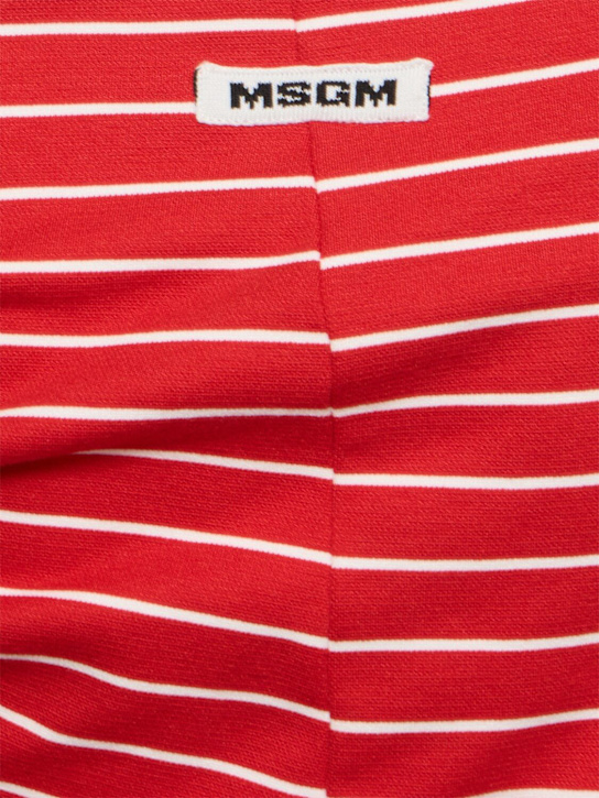 MSGM: Striped jersey top - Red/White - women_3 | Luisa Via Roma