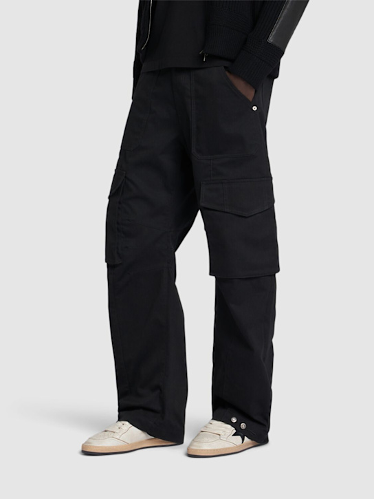 Golden Goose: Sneakers Ball Star in pelle - Bianco/Nero - men_1 | Luisa Via Roma