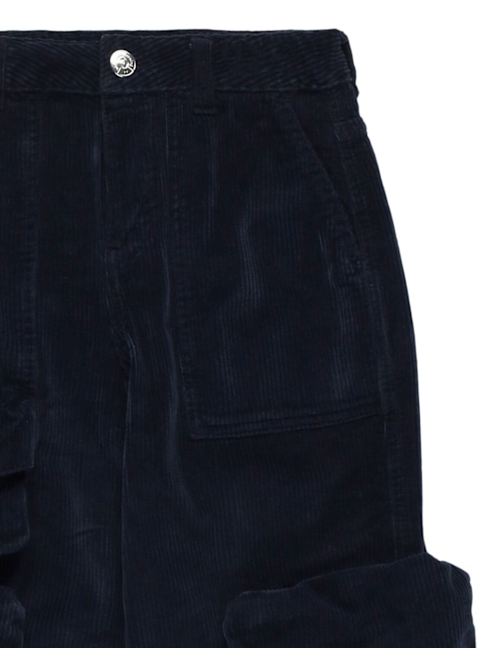 Nine In The Morning: J-Madrid corduroy cargo pants - Dark Blue - kids-boys_1 | Luisa Via Roma