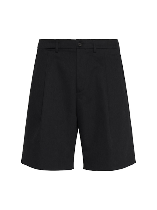 Golden Goose: Golden cotton blend shorts - Black - men_0 | Luisa Via Roma