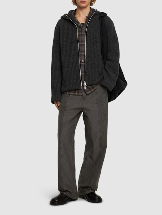 Our Legacy: Full-zip hooded knit sweater - men_1 | Luisa Via Roma