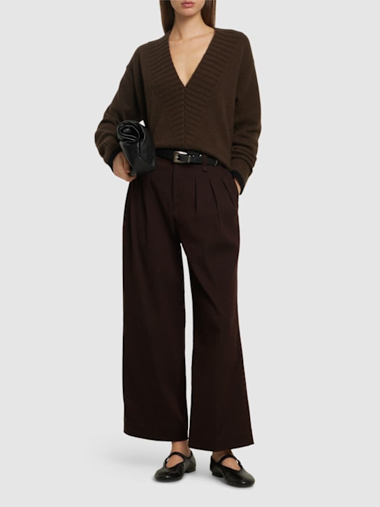 ISSEY MIYAKE: Enclothe washi & wool blend wide pants - women_1 | Luisa Via Roma