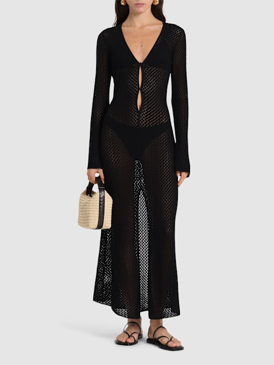 The Garment: Tanzania organic cotton long dress - Black - women_1 | Luisa Via Roma