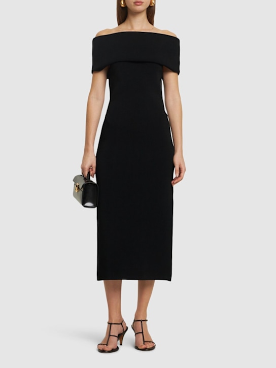 Toteme: Double knit viscose blend midi dress - women_1 | Luisa Via Roma