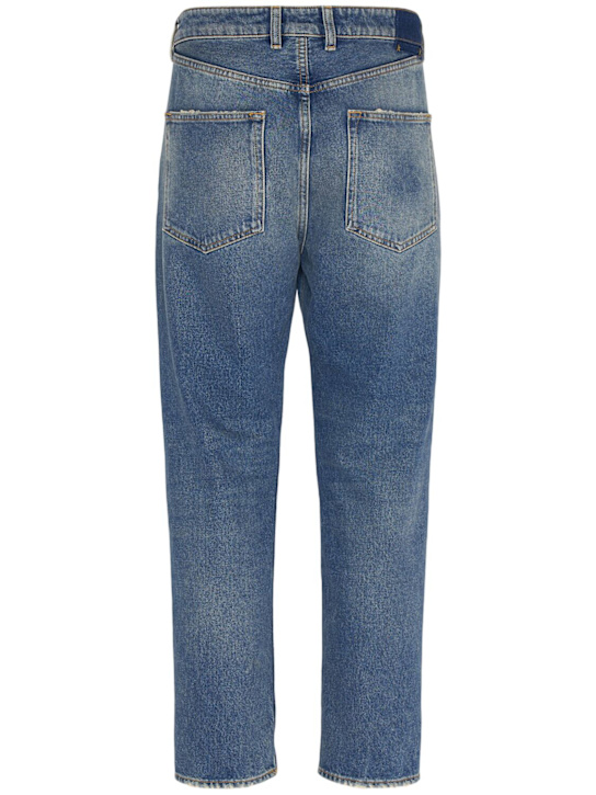 Golden Goose: Golden Happy cotton stonewashed jeans - Blue - men_3 | Luisa Via Roma