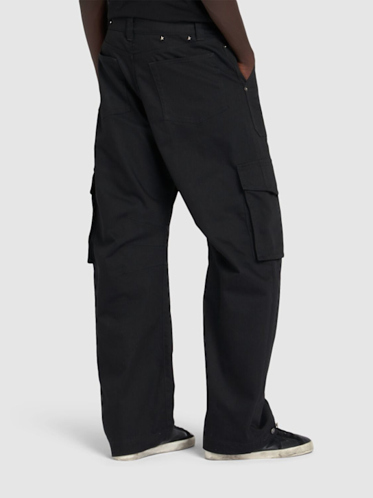 Golden Goose: Golden cotton blend cargo pants - Black - men_2 | Luisa Via Roma