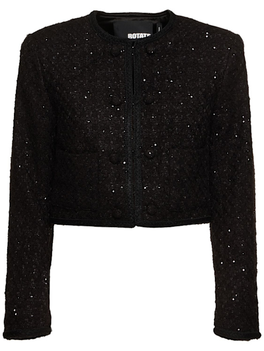 Rotate: Bouclé crop jacket - women_0 | Luisa Via Roma