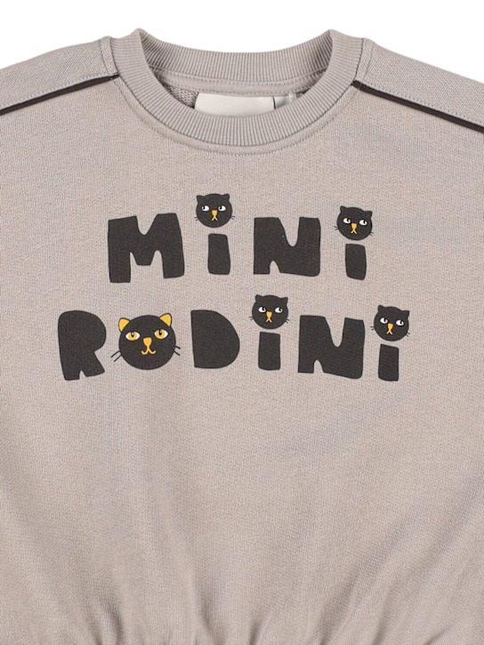 Mini Rodini: Organic cotton crewneck sweatshirt - Grey - kids-boys_1 | Luisa Via Roma
