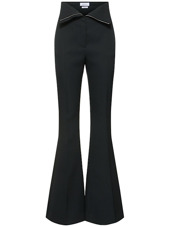 McQueen: Wool high rise pants - Black - women_0 | Luisa Via Roma