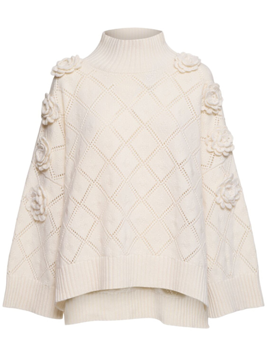 Elie Saab: Wool & cashmere turtleneck sweater - women_0 | Luisa Via Roma