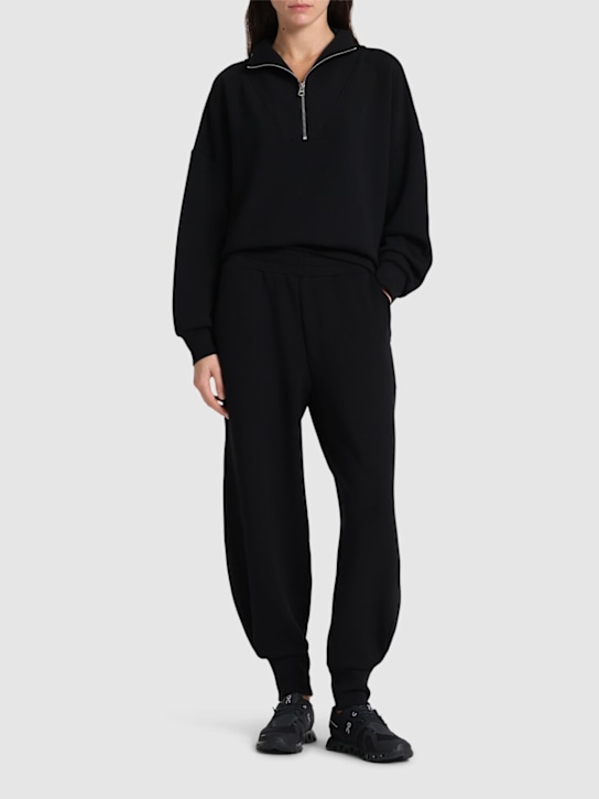 Varley: The relaxed high waist sweatpants - Black - women_1 | Luisa Via Roma