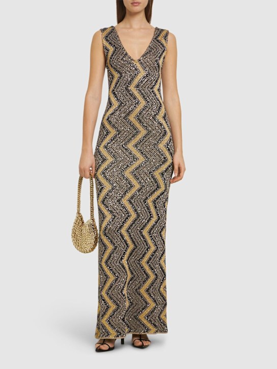 Missoni: Lurex knit long dress - women_1 | Luisa Via Roma
