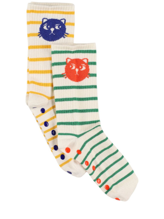Mini Rodini: Pack of 3 cotton blend non-slip socks - kids-boys_0 | Luisa Via Roma