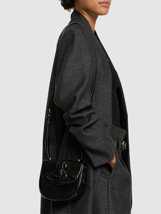 Vivienne Westwood: Jodie shiny leather saddle bag - women_1 | Luisa Via Roma
