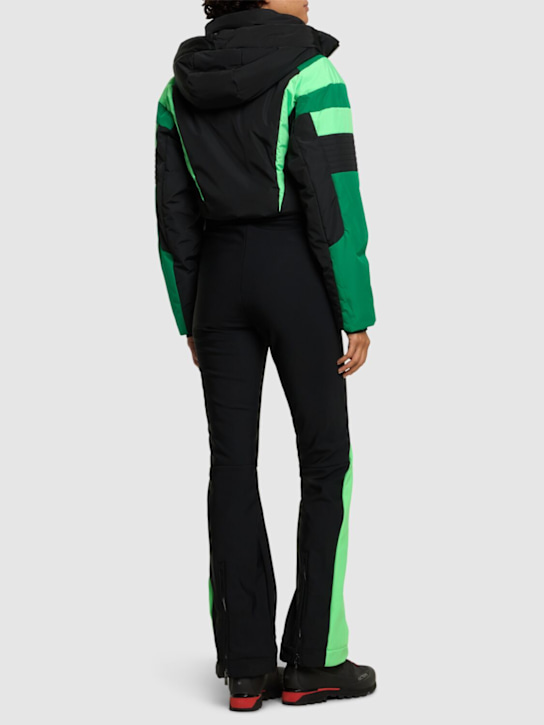 Fusalp: Julienne tech puffer ski suit - Noir/Firefly/Am - women_2 | Luisa Via Roma
