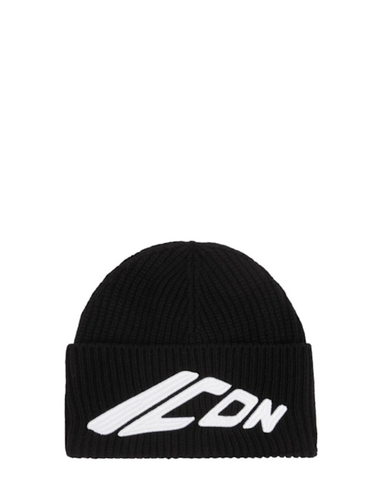 Dsquared2: Wool & cotton knit beanie - kids-boys_0 | Luisa Via Roma