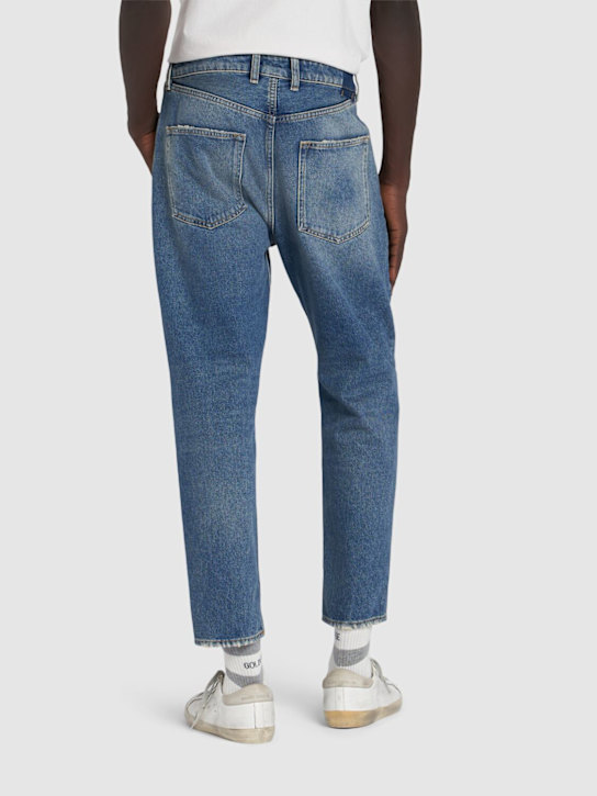 Golden Goose: Golden Happy cotton stonewashed jeans - Blue - men_2 | Luisa Via Roma