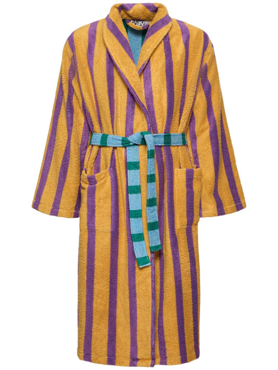 Dusen Dusen: Ronnie Stripe cotton bathrobe - Multicolor - men_0 | Luisa Via Roma