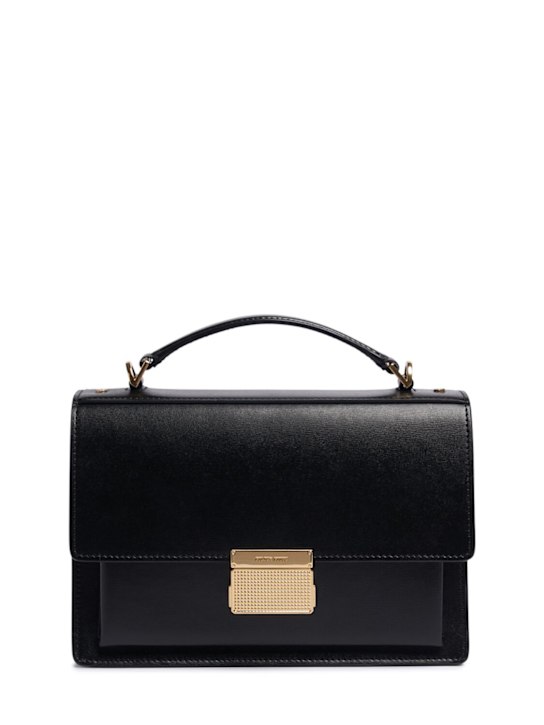 Golden Goose: Borsa Venezia in pelle con manico - Nero - women_0 | Luisa Via Roma