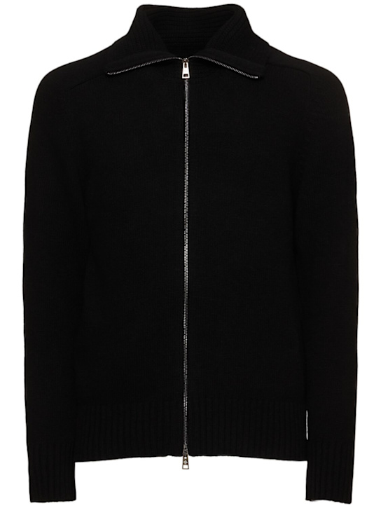 Tagliatore: Full-zip wool blend cardigan - men_0 | Luisa Via Roma