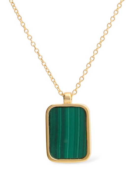 Otiumberg: Malachite tag pendant necklace - women_0 | Luisa Via Roma