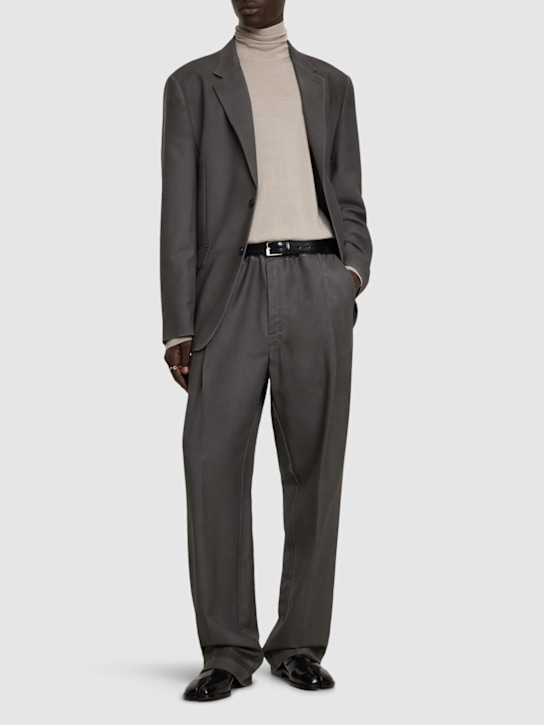 Maison Margiela: Spray treatment wool & mohair pants - men_1 | Luisa Via Roma