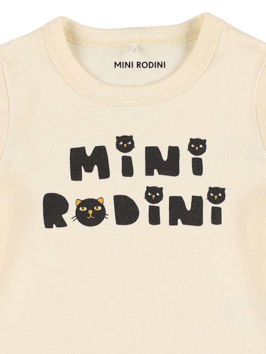 Mini Rodini: Printed organic cotton jersey t-shirt - White - kids-boys_1 | Luisa Via Roma
