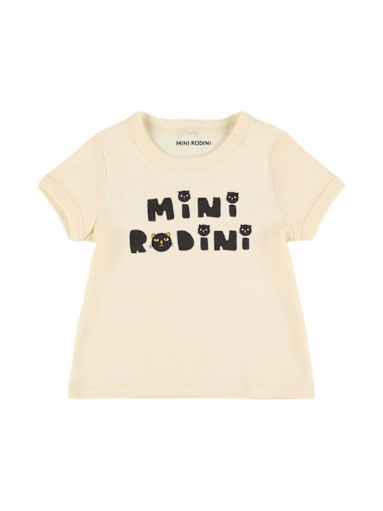 Mini Rodini: Printed organic cotton jersey t-shirt - White - kids-boys_0 | Luisa Via Roma