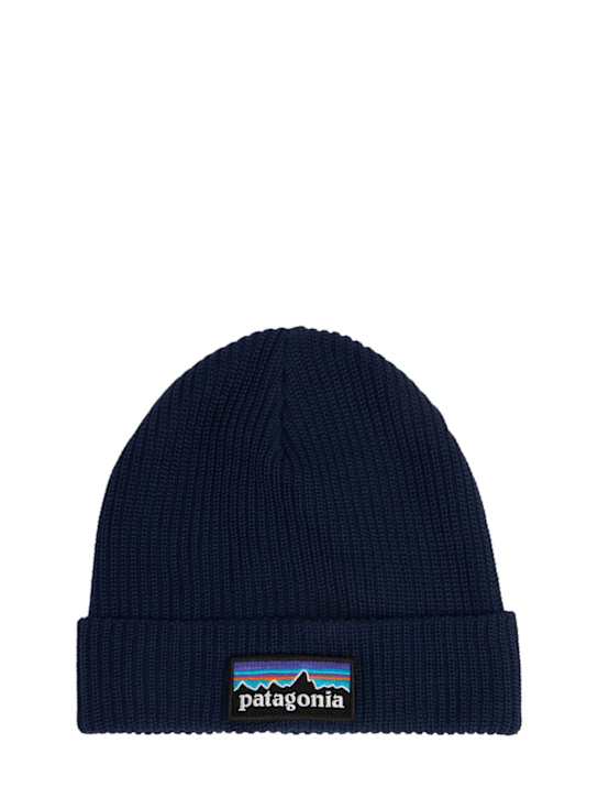 Patagonia: Recycled poly ribbed beanie w/logo patch - kids-boys_0 | Luisa Via Roma