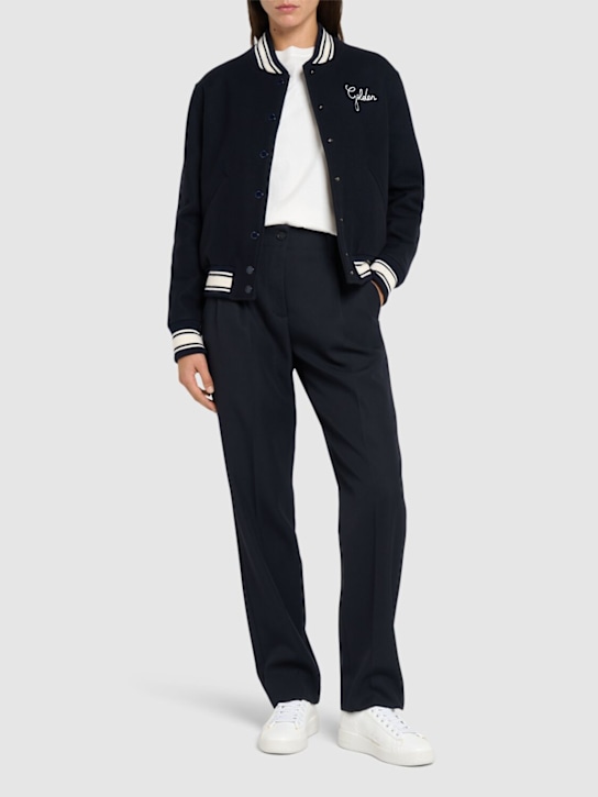 Golden Goose: Golden ウールボンバージャケット - ダークブルー - women_1 | Luisa Via Roma