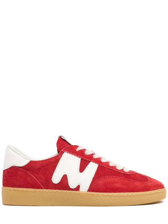 MSGM: Retro Trainer suede sneakers - Red - women_0 | Luisa Via Roma