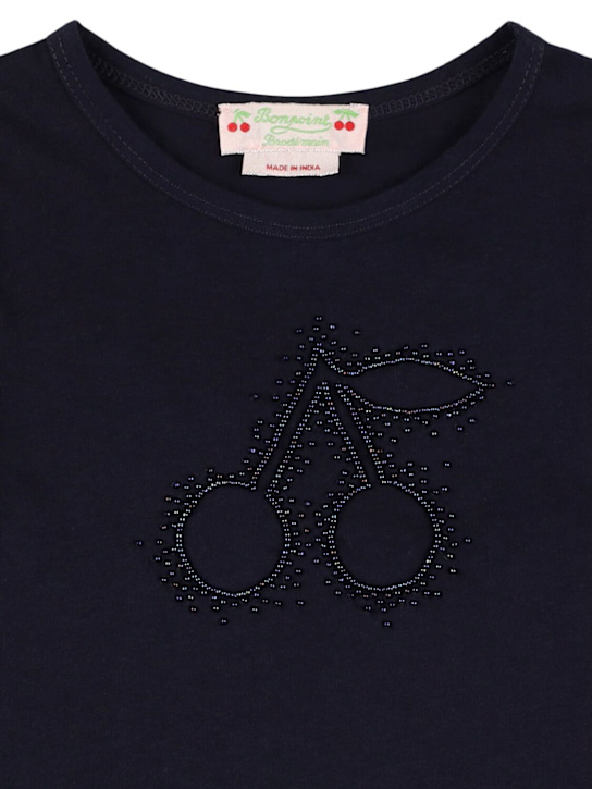 Bonpoint: コットンジャージー長袖Tシャツ - kids-girls_1 | Luisa Via Roma