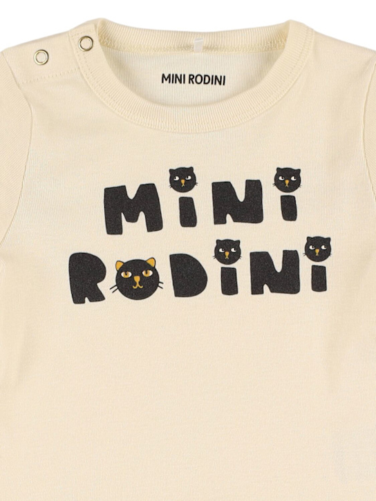 Mini Rodini: Printed  organic cotton t-shirt & pants - White/Multi - kids-boys_1 | Luisa Via Roma