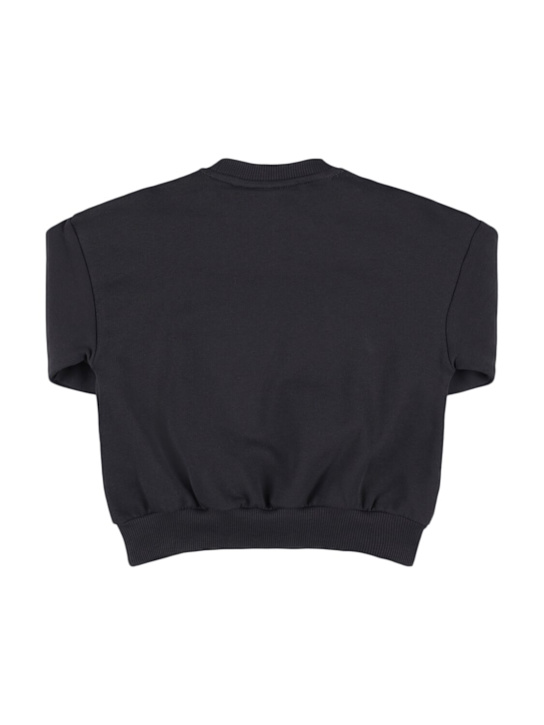 Mini Rodini: Organic cotton crewneck sweatshirt - Black - kids-boys_2 | Luisa Via Roma