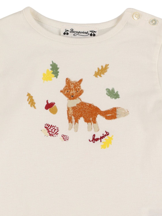 Bonpoint: コットンジャージーTシャツ - kids-girls_1 | Luisa Via Roma