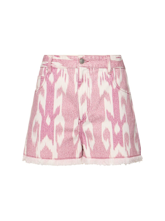 Marant Etoile: Lesia printed denim shorts - women_0 | Luisa Via Roma