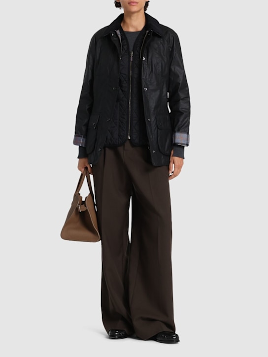 BARBOUR: Giacca Beadnell in cotone cerato - women_1 | Luisa Via Roma