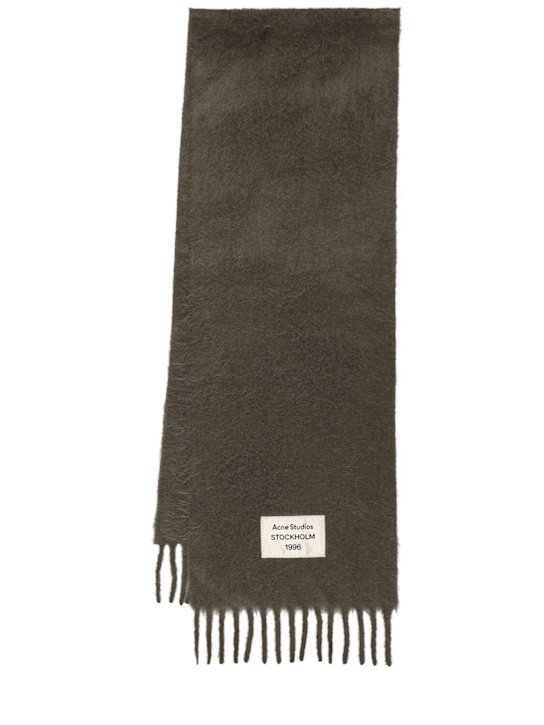 Acne Studios: Alpaca blend logo scarf - men_0 | Luisa Via Roma